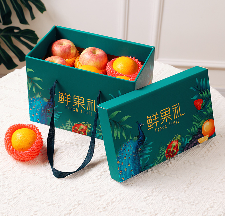 水果礼品盒包装盒高档苹果梨脐橙子石榴柿子水果篮送礼礼盒空盒子